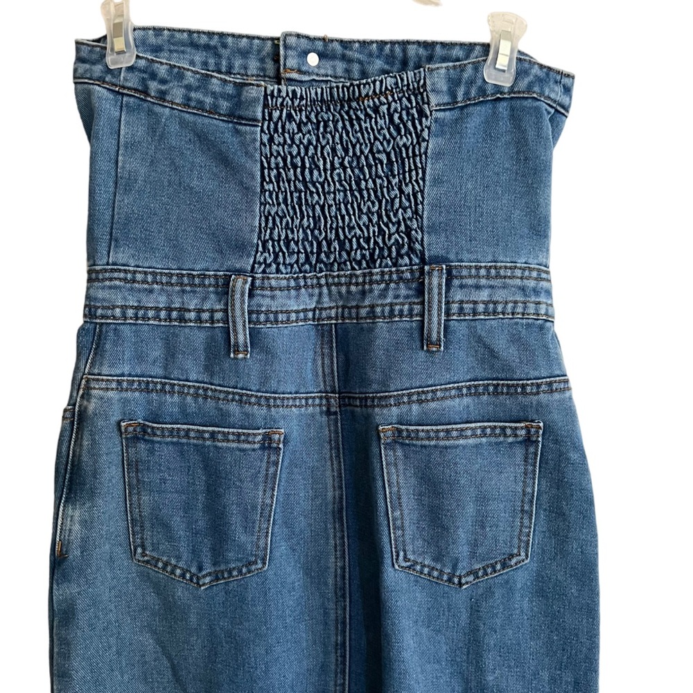 Sincerely Jules Denim Strapless Midi Dress - Picture 6 of 9